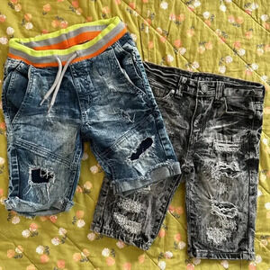 Lot Toddler Boys Distressed Streetwear Denim Jeans Size 7 Blue Cult Panyc